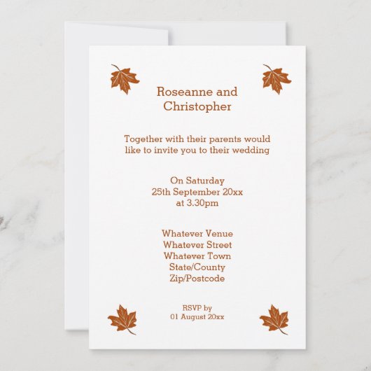 Herbstvorstellung Einladung (Rückseite)