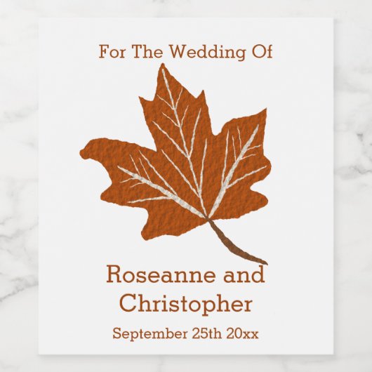 Herbstvorstellung Weinetikett (Einzelnes Label)