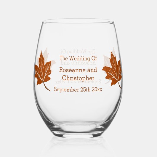 Herbstvorstellung Weinglas Ohne Stiel (Vorderseite)