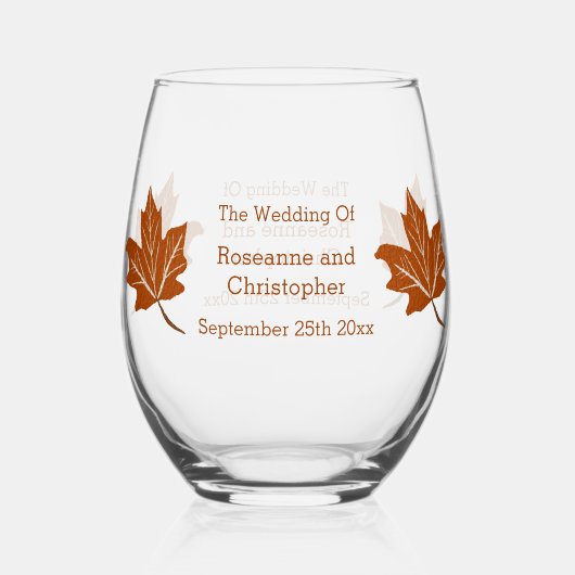 Herbstvorstellung Weinglas Ohne Stiel (Rückseite)