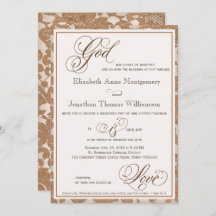 Herbstvortrag religiöse Hochzeit Einladung