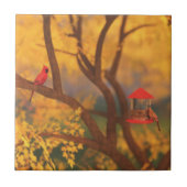 Herbstwächter Dekorative Tile / Trivet Fliese (Vorderseite)