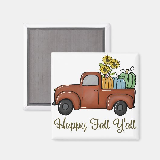 Herbstwagen Magnet (Vorderseite/Rückseite)