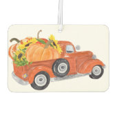 Herbstwagen mit Pumpkins Autolufterfrischer (Rückseite)