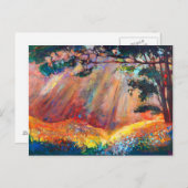 Herbstwald 4 postkarte (Vorne/Hinten)