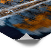 Herbstwald am See Poster (Ecke)