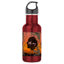 Herbstwald-Ästhetik Individueller Name Wasserflasc