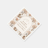 Herbstwald-Baby-Party Serviette (Ecke)