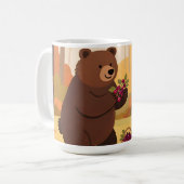 Herbstwald Bär Kaninchen Kaffeetasse (Vorderseite Links)