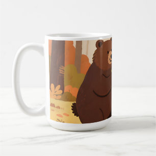 Herbstwald Bär Kaninchen Kaffeetasse