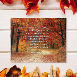 Herbstwald, Bibelverse von Sprichwörtern 3:5-6 Puzzle