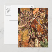 Herbstwald-Buschcamouflage Postkarte (Vorne/Hinten)