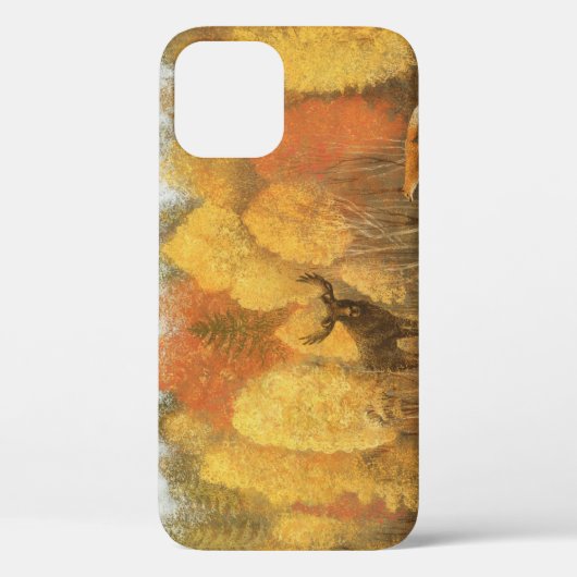 Herbstwald, digitales Reh und Fuchs. Case-Mate iPhone Hülle (Rückseite)