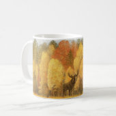 Herbstwald, digitales Reh und Fuchs. Kaffeetasse (Vorderseite Links)
