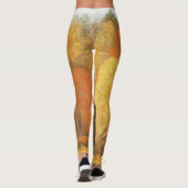 Herbstwald, digitales Reh und Fuchs. Leggings (Rückseite)
