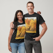 Herbstwald, digitales Reh und Fuchs. T-Shirt (Unisex)