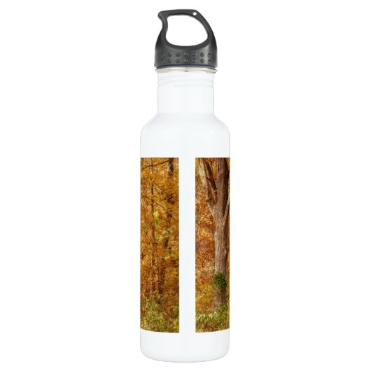Herbstwald Edelstahlflasche (Rückseite)