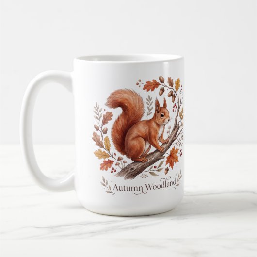 Herbstwald Eichhörnchen Kaffeetasse (Links)