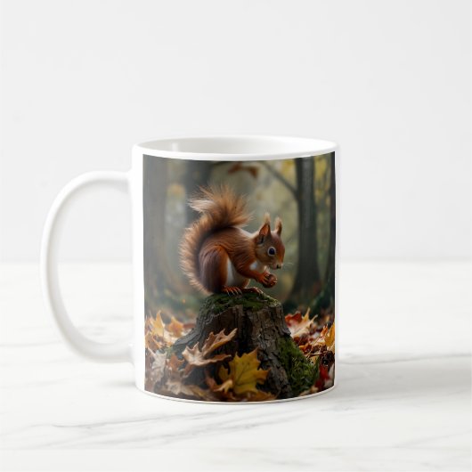 Herbstwald Eichhörnchen Kaffeetasse (Links)