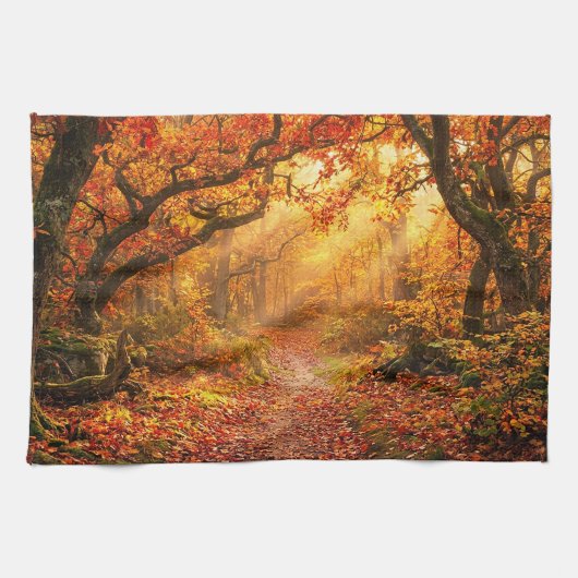 Herbstwald Geschirrtuch (Horizontal)