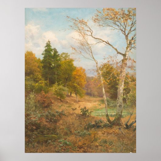 Herbstwald - Heinrich Böhmer Poster (Vorne)