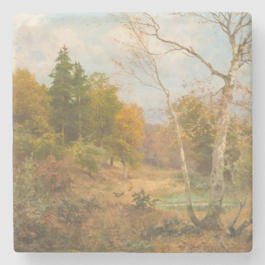 Herbstwald - Heinrich Böhmer Steinuntersetzer (Vorderseite)