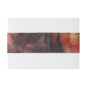 Herbstwald Herbstblütenhochzeit Einladungsbanderole (Rückseitenbeispiel)