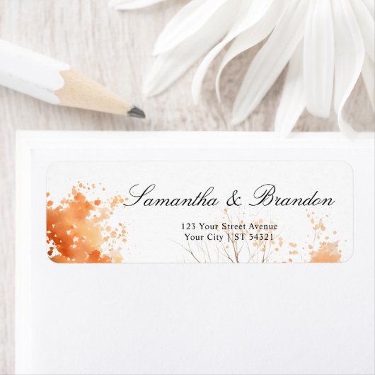 Herbstwald, Herbsthochzeit Rücksendesiegel (Insitu)