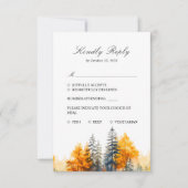 Herbstwald, Herbstwald, Pinienbäume RSVP-Karte RSVP Karte (Vorderseite)