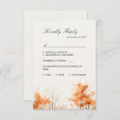 Herbstwald, Herbstwaldhochzeit RSVP Card (Vorne/Hinten)