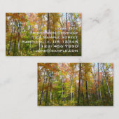 Herbstwald I Herbstlandschaftsfotografie Visitenkarte (Vorne/Hinten)