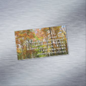 Herbstwald II Herbstlandschaftsfotografie Magnetische Visitenkarte (Beispiel)