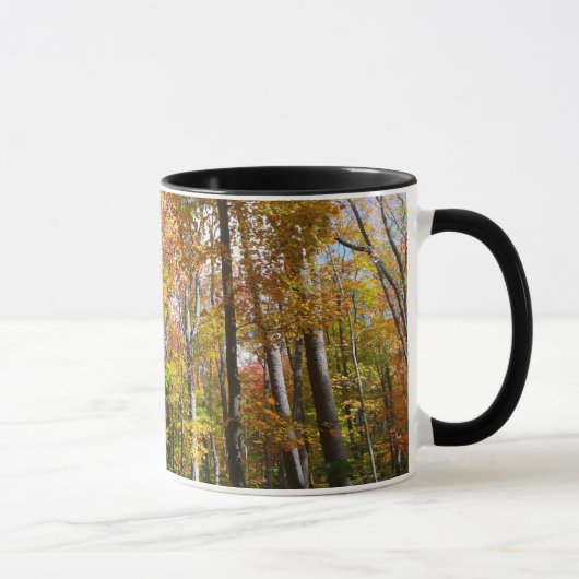Herbstwald II Herbstlandschaftsfotografie Tasse (Rechts)