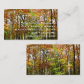 Herbstwald II Herbstlandschaftsfotografie Visitenkarte (Vorne/Hinten)
