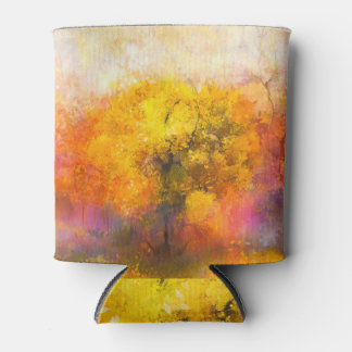 Herbstwald: Illustration der weichen Wasserfarbe. Dosenkühler