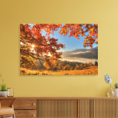 Herbstwald in den Bergen Leinwanddruck (Insitu (Wohnzimmer))