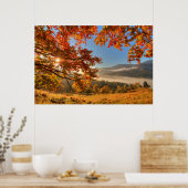 Herbstwald in den Bergen Poster (Küche)