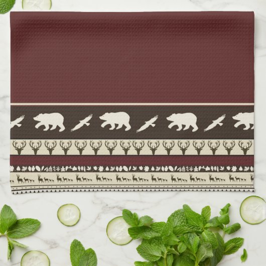 Herbstwald Küchentuch (Gefaltet)