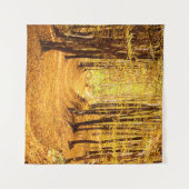 Herbstwald Landschaft Wandteppich (Vorderseite (Horizontal))