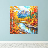 Herbstwald Leinwanddruck (Insitu (Holzboden))