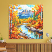 Herbstwald Leinwanddruck (Insitu (Wohnzimmer))