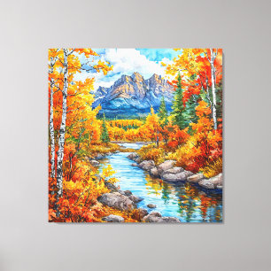 Herbstwald Leinwanddruck