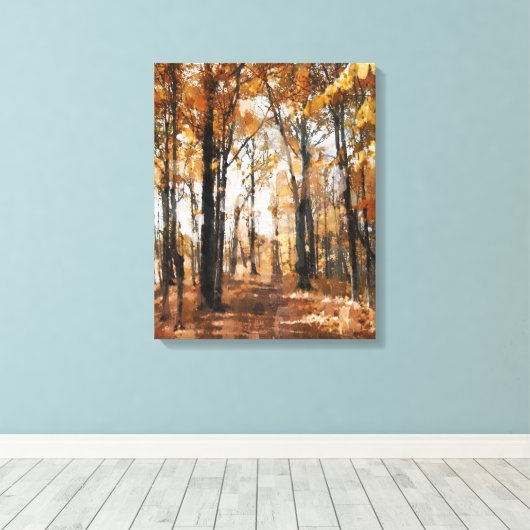 Herbstwald Leinwanddruck (Insitu (Holzboden))