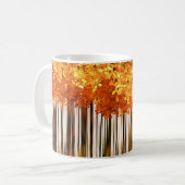 Herbstwald mit Orangenapfel gestreift Kaffeetasse (Vorderseite Links)