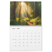 Herbstwald mit Sonnenstrahlen Kalender (Mär 2027)
