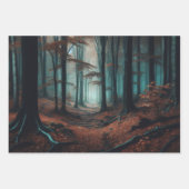 Herbstwald Moody Woods Decoupage Geschenkpapier Set (Vorderseite 3)