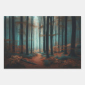 Herbstwald Moody Woods Decoupage Geschenkpapier Set (Vorderseite)