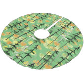 Herbstwald: Nahtlose natürliche Schönheit Polyester Weihnachtsbaumdecke (Schrägansicht)