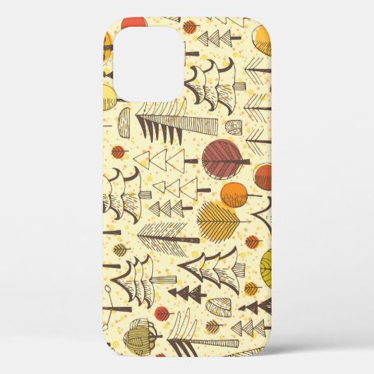 Herbstwald: Nahtloses grafisches Muster. Case-Mate iPhone Hülle (Rückseite)