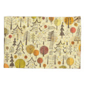 Herbstwald: Nahtloses grafisches Muster. Kissenbezug (Rückseite)